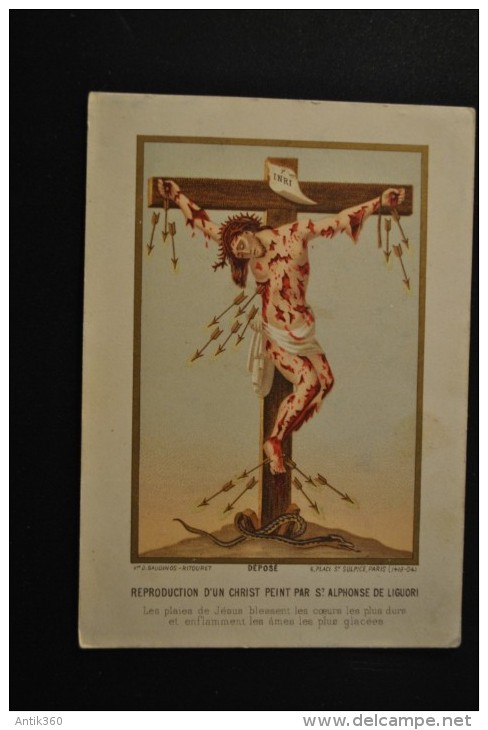 Image Pieuse Saudinos Ritouret  - Reprouction D'un Christ Martyr Peint Par Alphonse De Liguori - Imágenes Religiosas