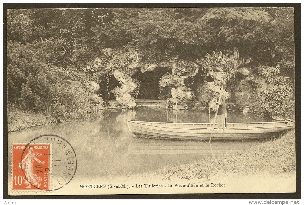 MORTCERF Rare Les Tuileries La Pièce D'Eau Et Le Rocher (?) Seine & Marne (77) - Andere & Zonder Classificatie