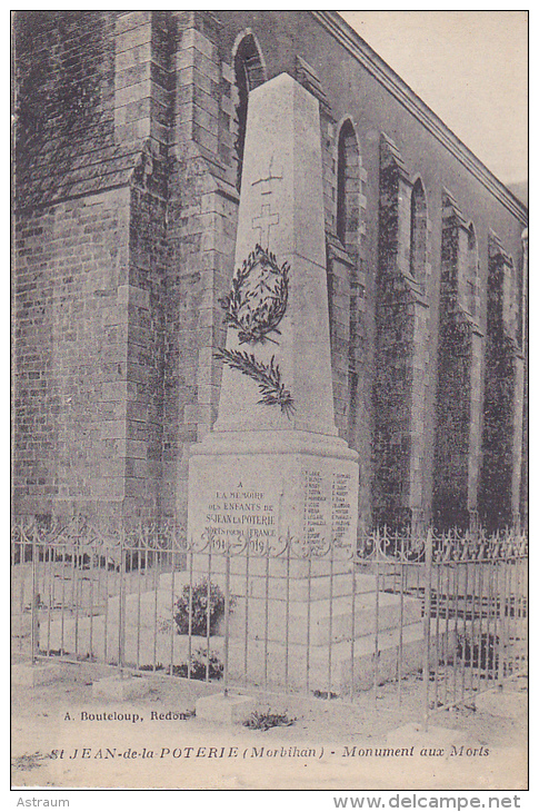 Cpa-56-saint Jean De La Poterie- Monument Aux Morts-edi Bouteloup - Otros & Sin Clasificación