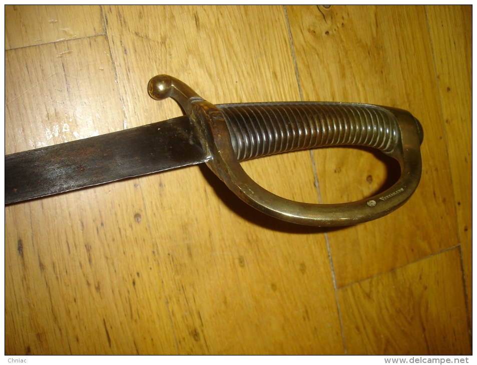 SABRE D’INFANTERIE FRANÇAIS BRIQUET AN XI. BIEN DU MODELE ET MARQUE DE VERSAILLES