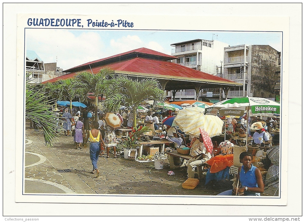 Cp, Guadeloupe, Pointe-à-Pitre, Marché Saint-Antoine, Voyagée 1992 - Pointe A Pitre