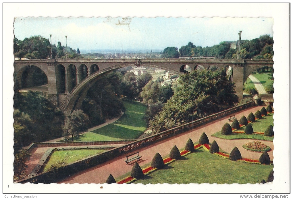 Cp, Luxembourg, Pont Adolphe, Voyagée 1956 - Other & Unclassified