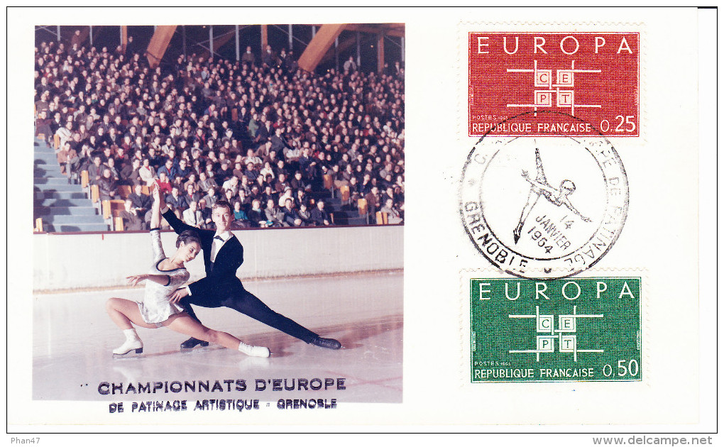 GRENOBLE (38), EUROPA, Championnats D'Europe De Patinage Artistique, Patinoire 14/01/1964 - 1960-1969