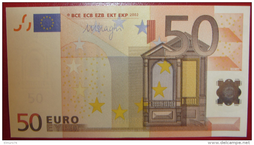 50 EURO J091A4 DRAGHI Italy Italia Serie S  Perfect UNC - 50 Euro