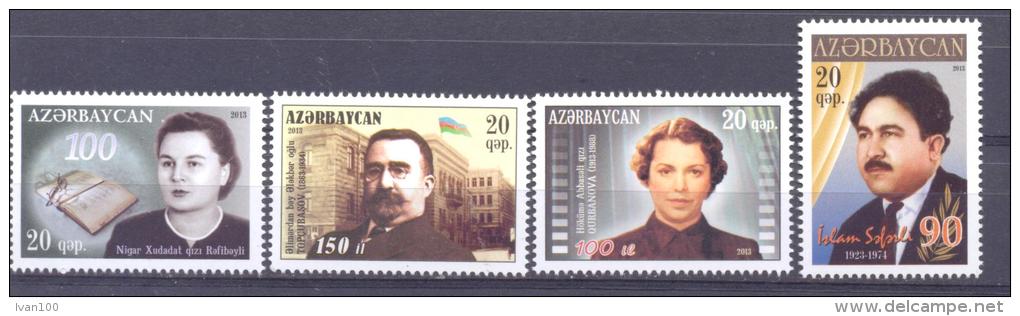 2013.  Azerbaijan, Famous Persons, 4v,  Mint/** - Azerbaïdjan