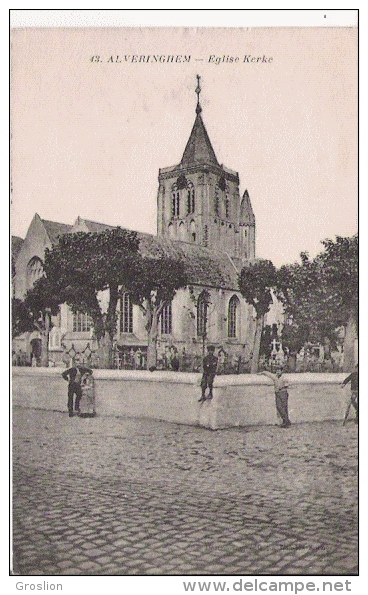 ALVERINGHEM 43 EGLISE . KERKE  1917 - Alveringem