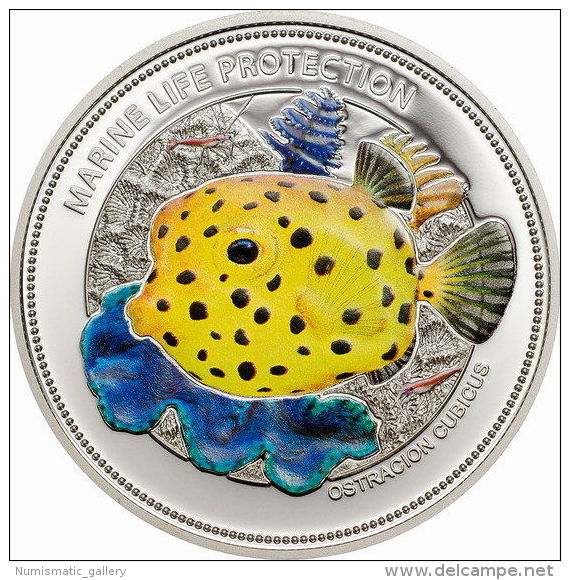 PALAU 1 DOLAR 2014 YELLOW BOXFISH - Palau