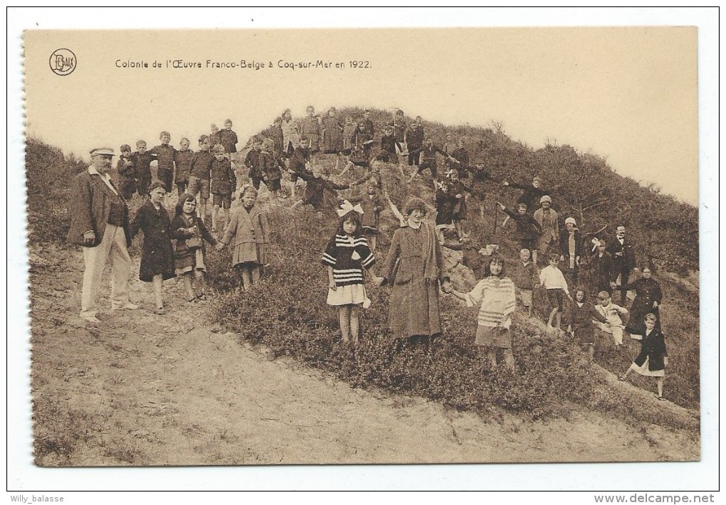 Carte Postale - COQ SUR MER - DE HAAN - Colonie De L'Oeuvre Franco Belge - 1922 - CPA  // - De Haan