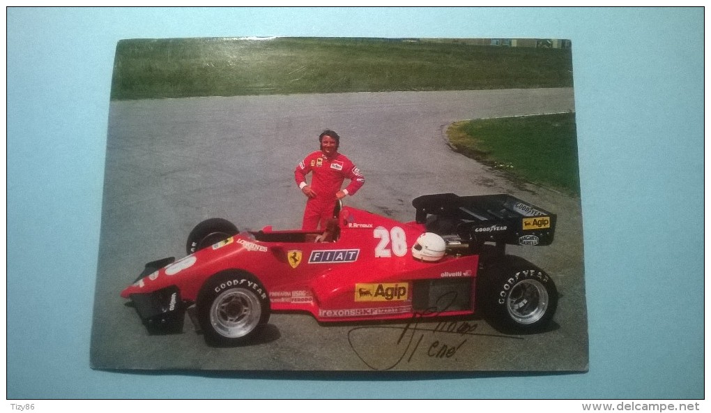 Ferrari - RENE ARNOUX (Autografo Originale) - Personalità Sportive