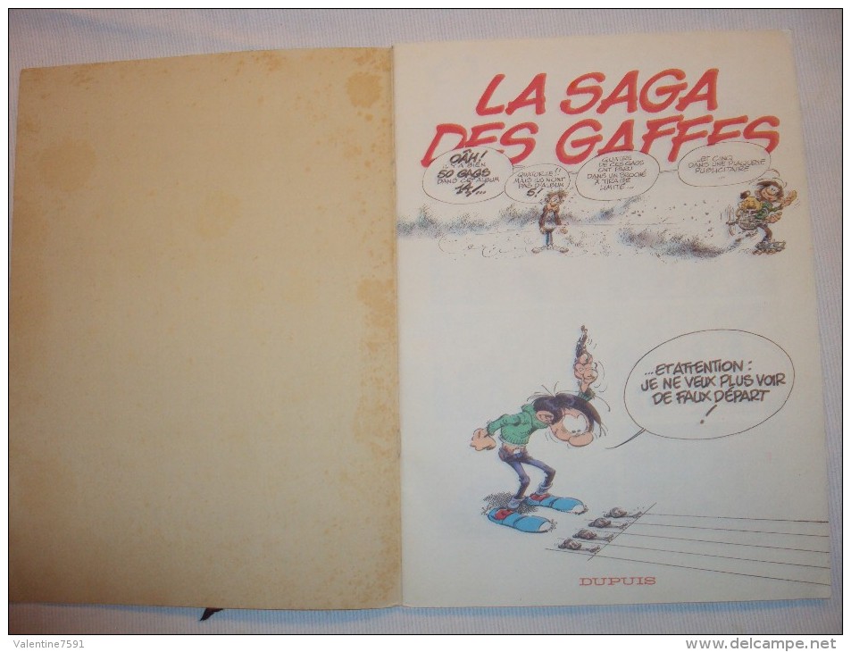 GASTON       " LA SAGA DES GAFFES"       Bd Offerte Par Total           2.50   Euros - Gaston