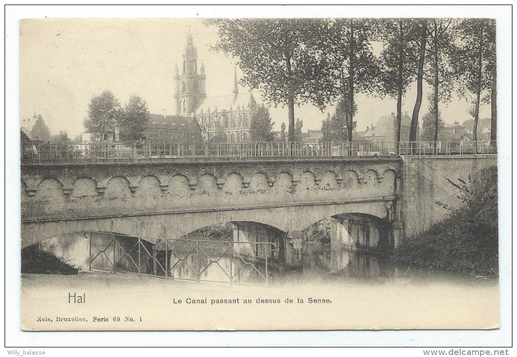 Carte Postale - HAL - HALLE - Le Canal Passant Au Dessus De La Senne - CPA   // - Halle