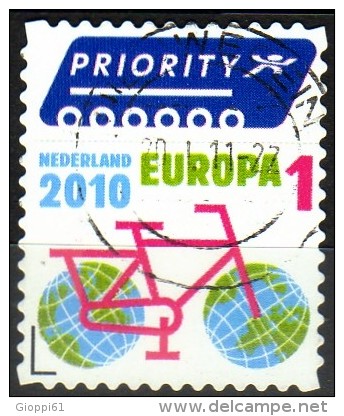 2010 Olanda - Posta Prioritaria Bicicletta - Used Stamps