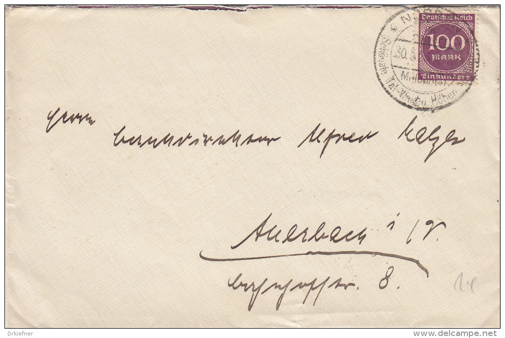 INFLA DR 268 A EF Auf Brief Mit Gelegenheitsstempel(Filbr Andt Nr 241): Nossen 30.5.1923 - Sonstige & Ohne Zuordnung