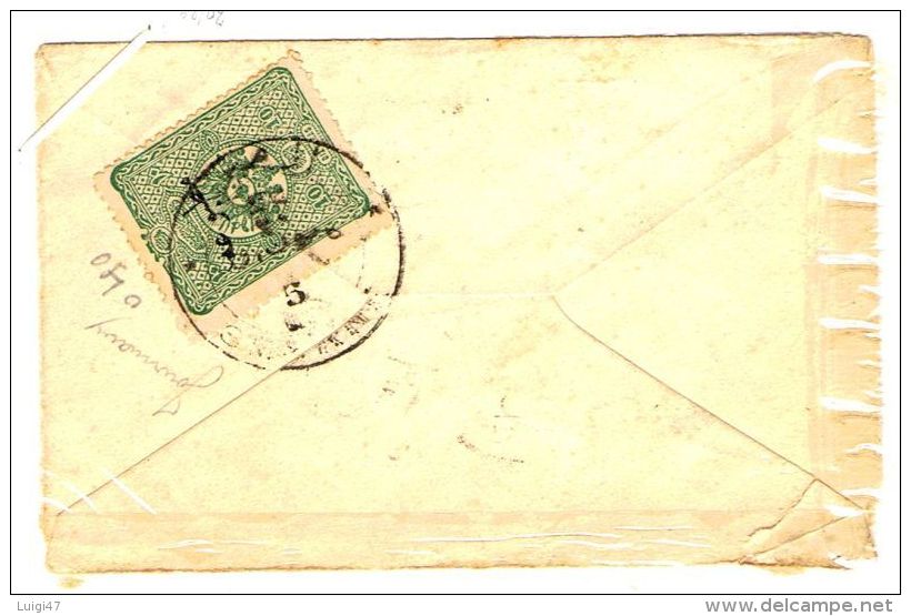 1894 -  Bustina Affrancata Con N° 12 Per Giornali - Storia Postale