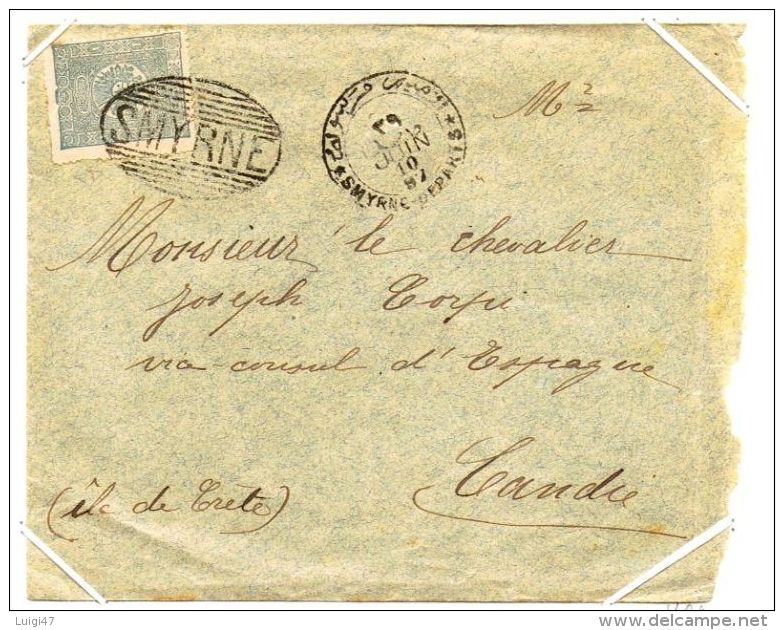 1897 - Busta Affrancata Con  N° 85 - Cartas & Documentos