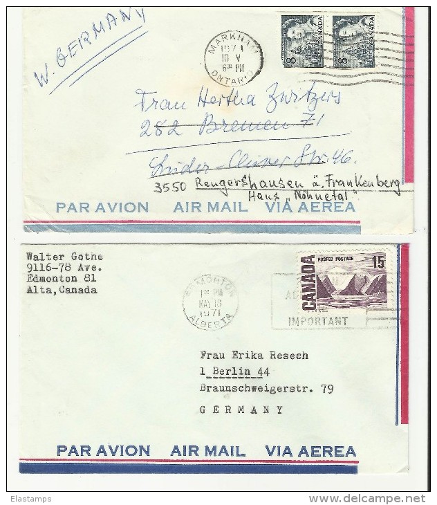 = KANADA CV*2 1971,1971 - Airmail