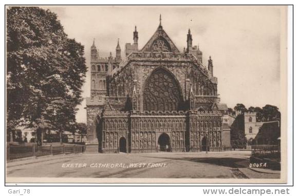 EXETER CATHEDRAL, West Front. N° 4045 A - Exeter