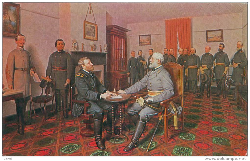 The Surrender Of General Lee To General Grant, April 9, 1865 By L.M.D. Guillaume (1816-1892) - Hommes Politiques & Militaires