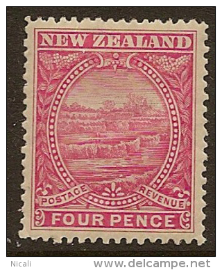 NZ 1898 4d White Terrace SG 252 HM #IY41 - Unused Stamps