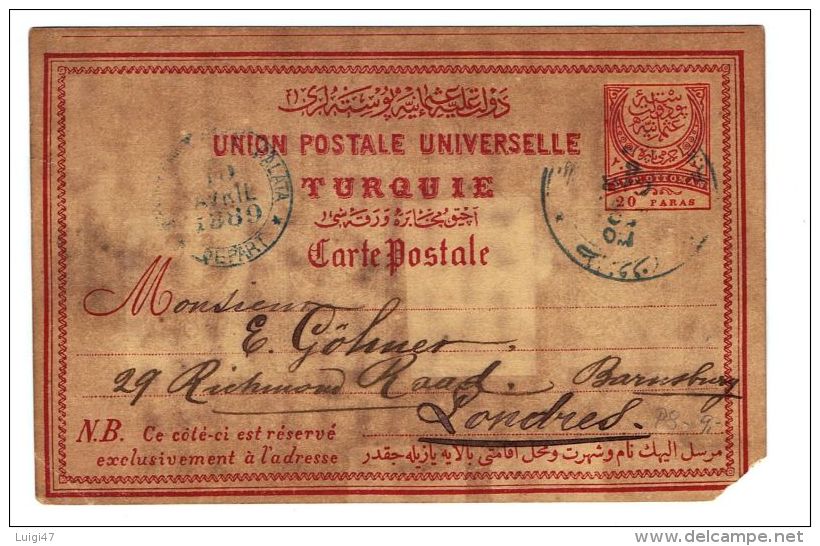 1889 - 2 Cartoline Postali Risposta Pagata - Briefe U. Dokumente