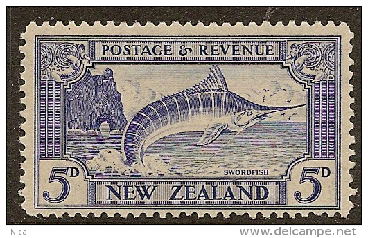 NZ 1935 5d Swordfish P12.5 SG 584b HM #IQ11 - Neufs