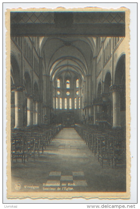 Belgique, Wevelgem, Intérieur De L'église, Binnensicht Der Kerk, Ed. Nels, Van Haverbeke-Cuvelier, N'a Pas Circulé - Wevelgem