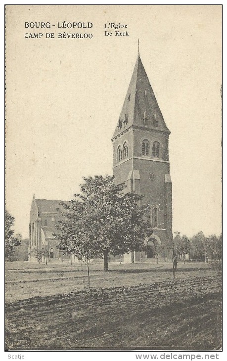 Bourg-Léopold  -  L´église ;  1925  Naar Hainaut - Leopoldsburg