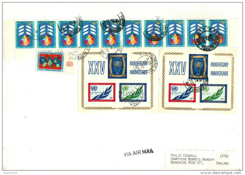 ONU - NAZIONI UNITE - UNITED NATIONS - NATIONS UNIES &ndash; 2001 &ndash; Big Envelope With 10 X 35th Anniversary + 2... - Covers & Documents