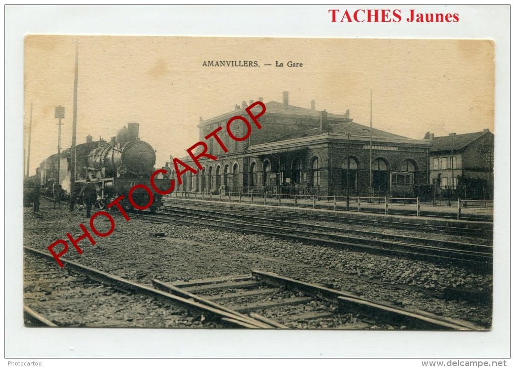 Gare-AMANVILLERS-AMANWEILER-TRAIN-Locomotive-Frankreich-France-57- - Metz Campagne