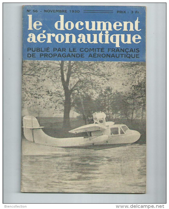 Le Document Aéronautique Publié Par Le Comité De Propagande Aéronautique No 56 Nov  1930 - Aviation