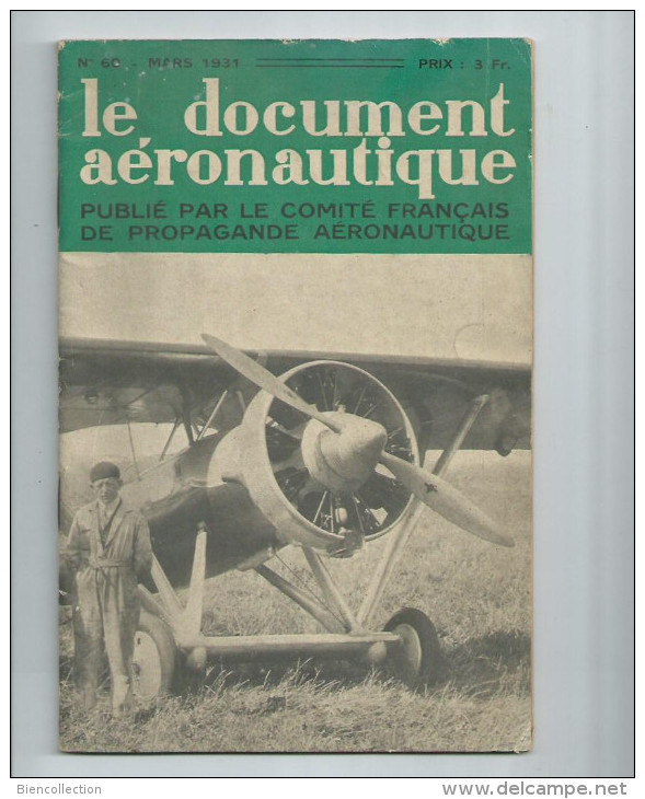 Le Document Aéronautique Publié Par Le Comité De Propagande Aéronautique No 60 Mars 1931 - Aviation