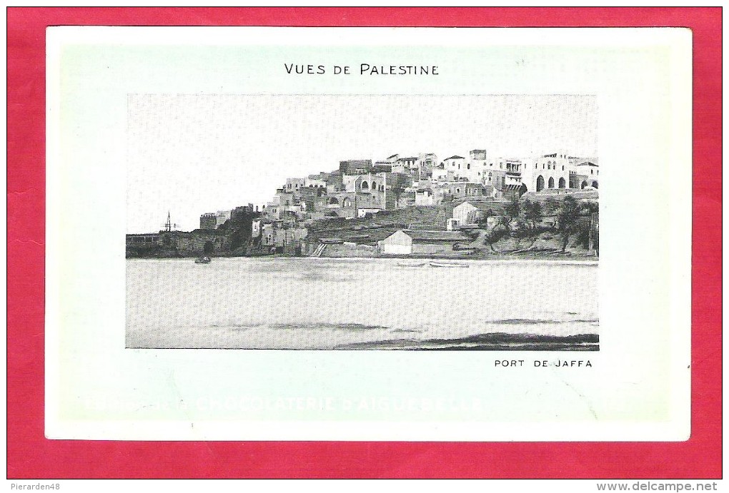 Asie-Palestine-Vue De Palestine,Port De Jaffa--Taille Cpa Non écrite Pub Edition De La Chocolaterie D'aiguebelle - Palestine