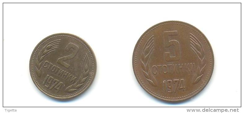 BULGARIA  COPPIA DA 2 E 5 STOTINKI  ANNO 1974 - Bulgaria