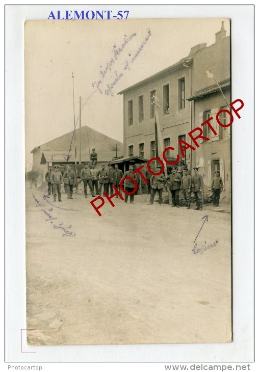 ALEMONT-Carte Photo Allemande-Guerre14-18-1WK -Frankreich-France-57- - Metz Campagne