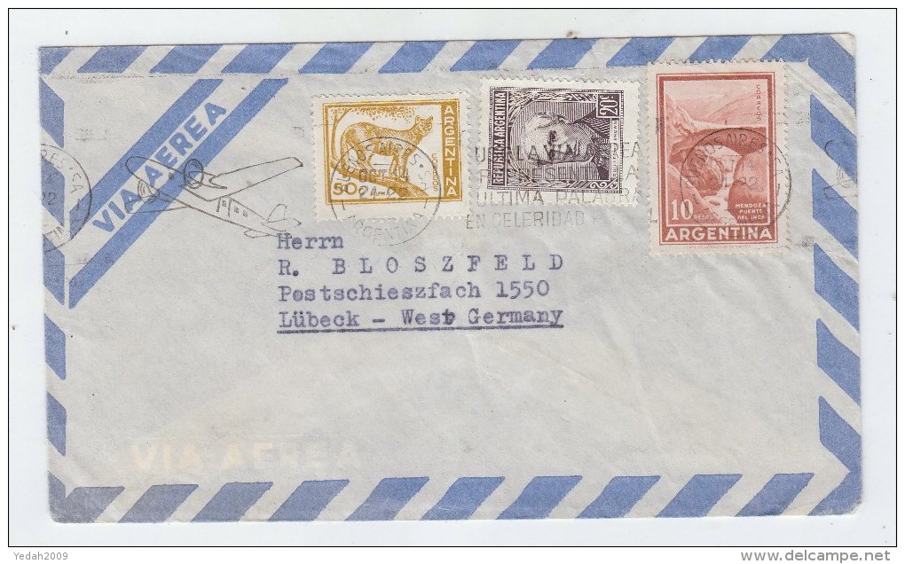 Argentina/Germany AIRMAIL COVER PUMA - Poste Aérienne