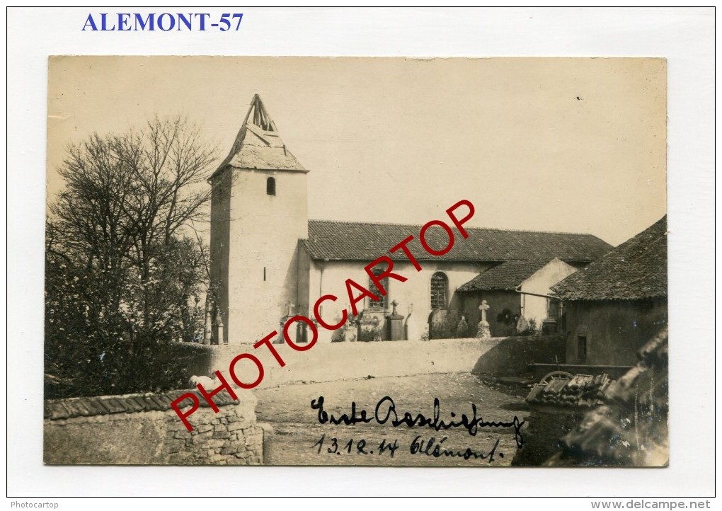 ALEMONT-Carte Photo Allemande-Guerre14-18-1WK -Frankreich-France-57- - Metz Campagne
