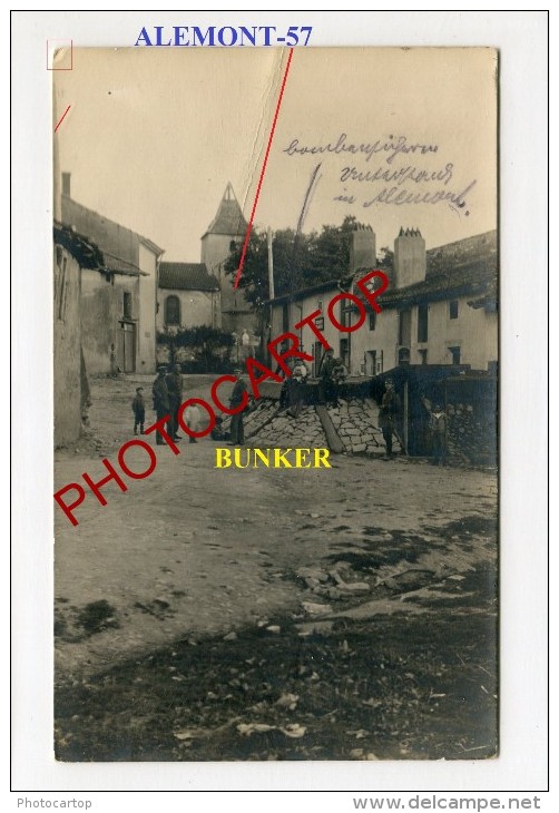 ALEMONT-Bunker-Carte Photo Allemande-Guerre14-18-1WK -Frankreich-France-57- - Metz Campagne