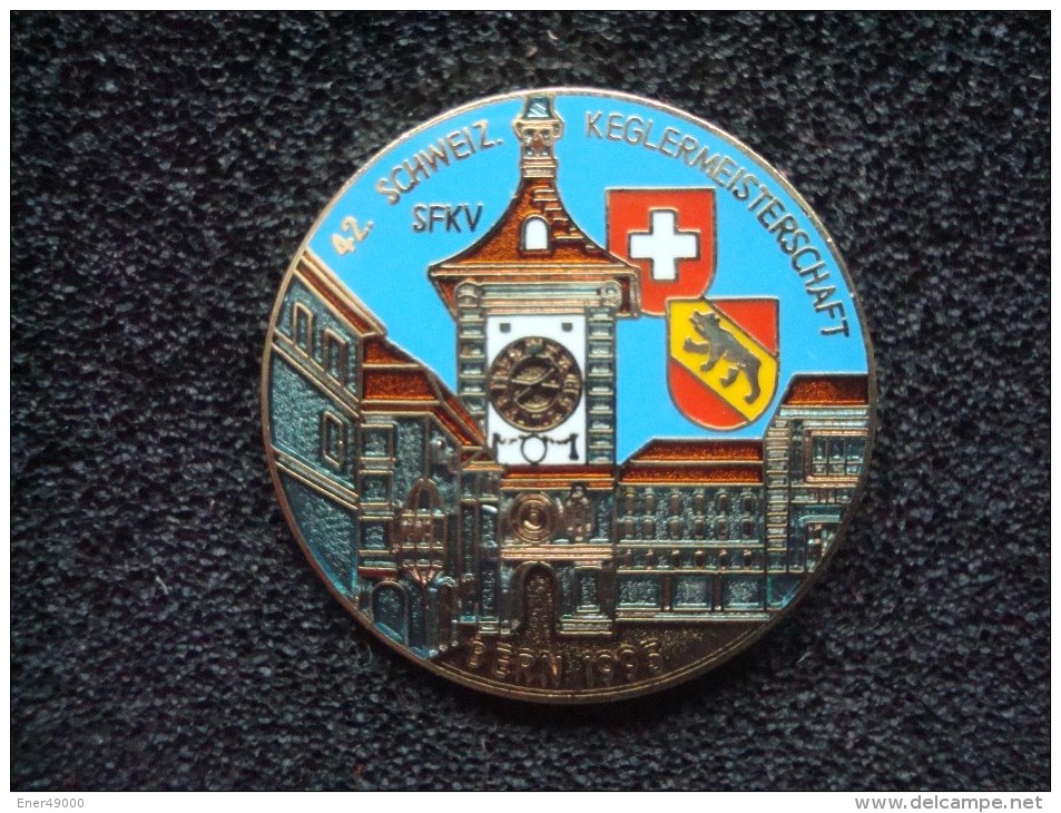 JEU DE QUILLES . SFKV . SCHWEIZ KEGLERMEISTERSCHAFT . BERN 1995 . Numéroté 1411 - Jeux