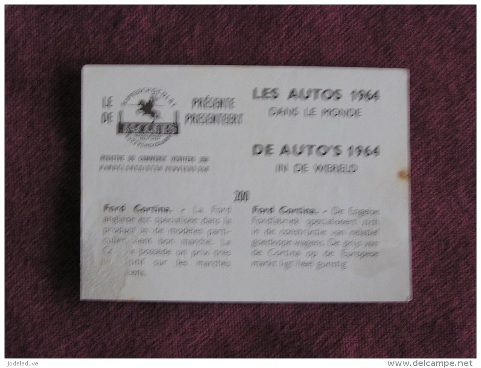 FORD CORTINA Chromo Auto 1964 Chocolat Jacques Eupen Automobile Trading Card Chromos Vignette - Jacques