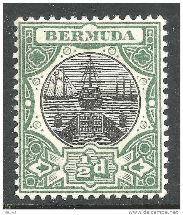 Bermuda 1902 1/2 D - Mint - Bermuda