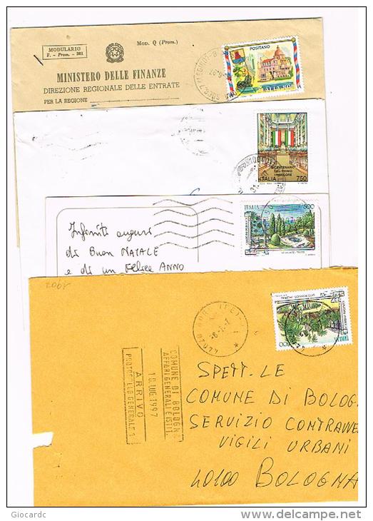 ITALIA (ITALY) - STORIA POSTALE - 1997 LOTTO DI 4 LETTERE X INTERNO)   - RIF. 1650 - 1991-00: Marcophilia