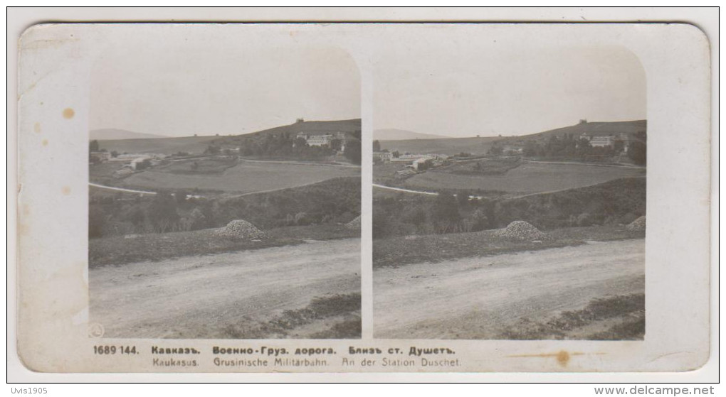 Caucase.Georgia Military War.Near Station Dushet.Stereo Photo - Russia