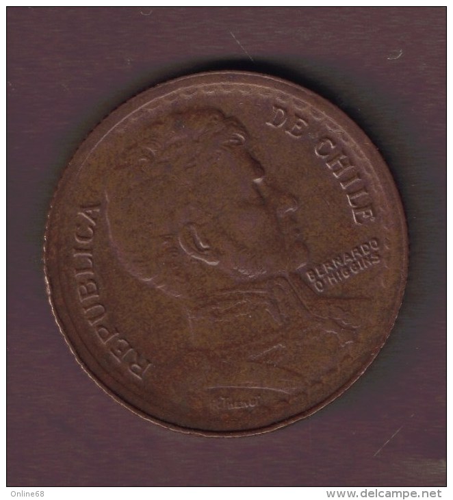 CHILE 1 Peso 1953  Short 5 O'Higgins - Chili