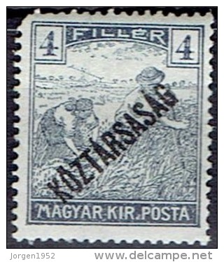 HUNGARY # STAMPS FROM YEAR 1918 STANLEY GIBBONS 284 - Ungebraucht