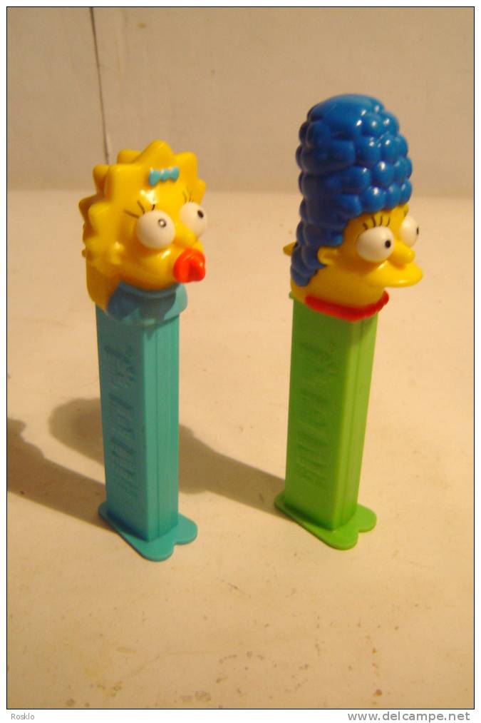 PEZ DISTRIBUTEUR / ANCIEN / SERIE LES SIMPSON MARGE + MAGGIE  / TRES BEL ETAT - Pez