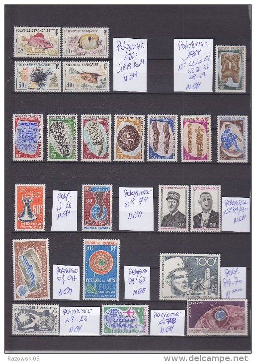 FRANCE. TIMBRE. COLONIE FRANCAISE.POLYNESIE.PA. POSTE AERIENNE.N° 100. 21.59.46.63.25.97.78. - Collections, Lots & Series