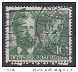 Germany Berlin 1954 Ottmar Mergenthales Used - Used Stamps