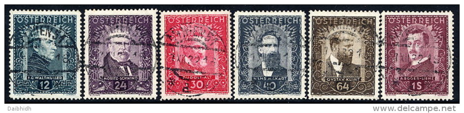 AUSTRIA 1932 Painters Set Used.  Michel 545-50 - Usados