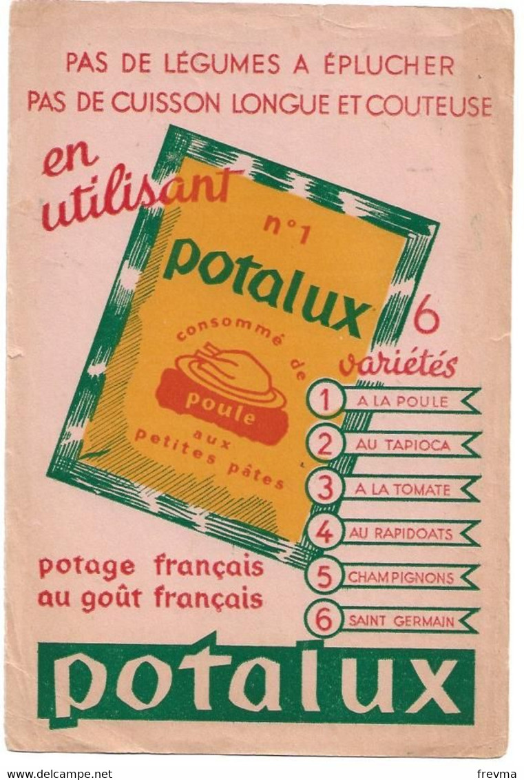 Buvard Potalux - Potages & Sauces