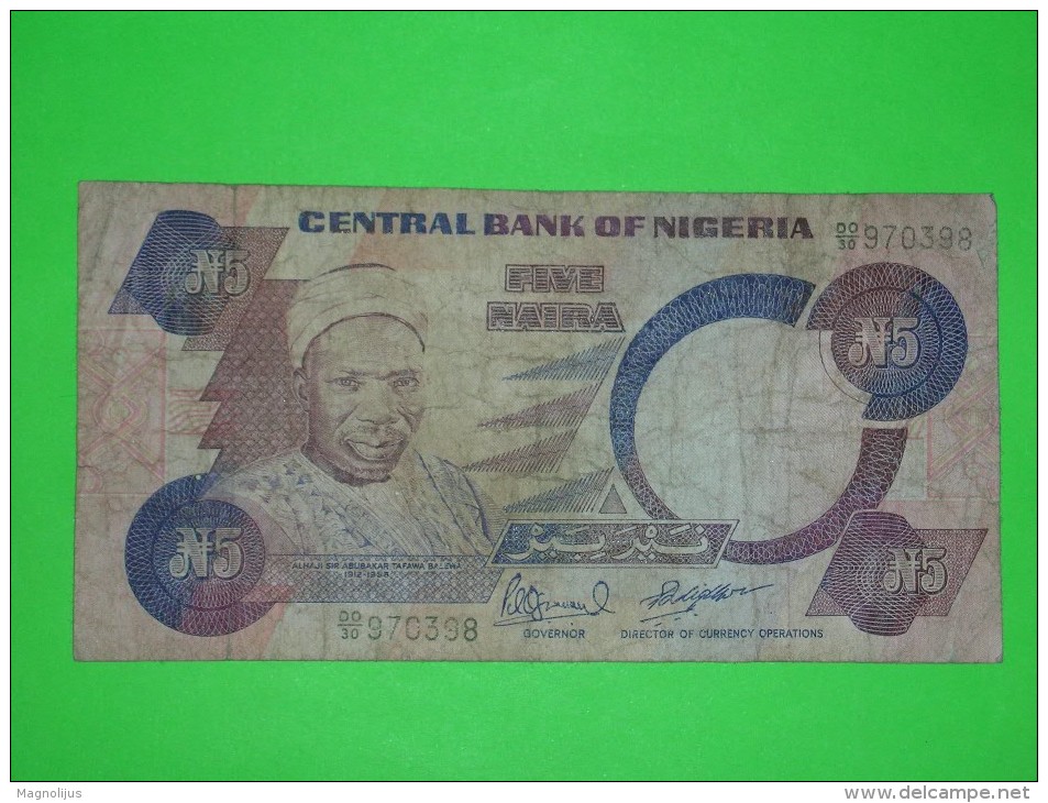 Nigeria,five Naira,5,banknote,paper Money,bill,geld - Nigeria